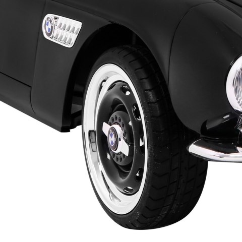 Autko BMW 507 Retro elektryczne dla dzieci Czarny + Audio LED + Pilot + Ekoskóra + EVA + Wolny Start Autko BMW 507 Retro elektryczne dla dzieci Czarny + Audio LED + Pilot + Ekoskóra + EVA + Wolny Start