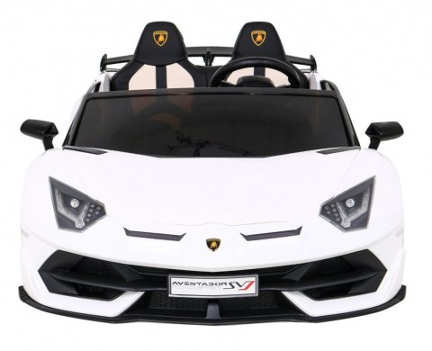 Lamborghini SVJ DRIFT dla 2 dzieci Biały + Funkcja driftu + Pilot + MP3 LED + Wolny Start Lamborghini SVJ DRIFT dla 2 dzieci Biały + Funkcja driftu + Pilot + MP3 LED + Wolny Start