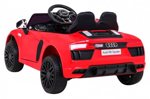 Audi R8 na akumulator dla dzieci Czerwony + Pilot + EVA + Wolny Start + MP3 LED Audi R8 na akumulator dla dzieci Czerwony + Pilot + EVA + Wolny Start + MP3 LED
