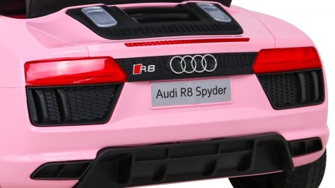 Audi R8 na akumulator dla dzieci Różowy + Pilot + EVA + Wolny Start + MP3 LED Audi R8 na akumulator dla dzieci Różowy + Pilot + EVA + Wolny Start + MP3 LED