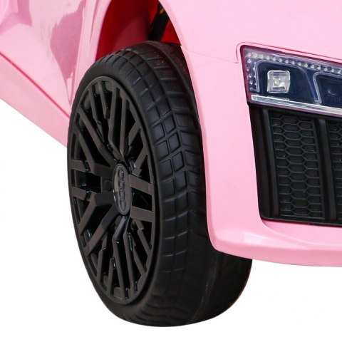 Audi R8 na akumulator dla dzieci Różowy + Pilot + EVA + Wolny Start + MP3 LED Audi R8 na akumulator dla dzieci Różowy + Pilot + EVA + Wolny Start + MP3 LED