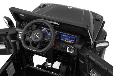 Mercedes AMG G63 dla dzieci Lakier Czarny + Pilot + MP3 LED + Wolny Start + EVA + Pasy Mercedes AMG G63 dla dzieci Lakier Czarny + Pilot + MP3 LED + Wolny Start + EVA + Pasy
