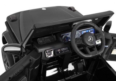 Mercedes AMG G63 dla dzieci Lakier Czarny + Pilot + MP3 LED + Wolny Start + EVA + Pasy Mercedes AMG G63 dla dzieci Lakier Czarny + Pilot + MP3 LED + Wolny Start + EVA + Pasy