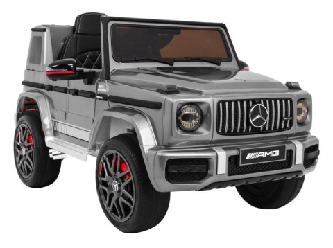 Mercedes AMG G63 dla dzieci Lakier Srebrny + Pilot + MP3 LED + Wolny Start + EVA + Pasy Mercedes AMG G63 dla dzieci Lakier Srebrny + Pilot + MP3 LED + Wolny Start + EVA + Pasy