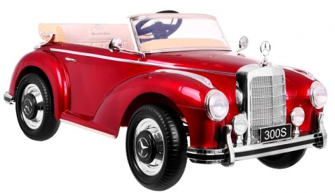 Mercedes Benz 300S Retro dla dzieci Lakier Czerwony + Pilot + EVA + Wolny Start + LED MP3 Mercedes Benz 300S Retro dla dzieci Lakier Czerwony + Pilot + EVA + Wolny Start + LED MP3