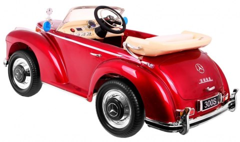 Mercedes Benz 300S Retro dla dzieci Lakier Czerwony + Pilot + EVA + Wolny Start + LED MP3 Mercedes Benz 300S Retro dla dzieci Lakier Czerwony + Pilot + EVA + Wolny Start + LED MP3