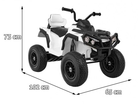 Quad ATV Air na akumulator dla dzieci Biały + Koła pompowane + Radio MP3 + Wolny Start Quad ATV Air na akumulator dla dzieci Biały + Koła pompowane + Radio MP3 + Wolny Start