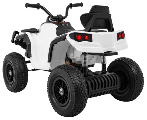 Quad ATV Air na akumulator dla dzieci Biały + Koła pompowane + Radio MP3 + Wolny Start Quad ATV Air na akumulator dla dzieci Biały + Koła pompowane + Radio MP3 + Wolny Start