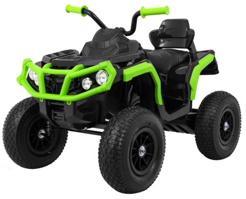 Quad ATV Air na akumulator dla dzieci Czarno-zielony + Koła pompowane + Radio MP3 + Wolny Start Quad ATV Air na akumulator dla dzieci Czarno-zielony + Koła pompowane + Radio MP3 + Wolny Start