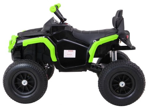 Quad ATV Air na akumulator dla dzieci Czarno-zielony + Koła pompowane + Radio MP3 + Wolny Start Quad ATV Air na akumulator dla dzieci Czarno-zielony + Koła pompowane + Radio MP3 + Wolny Start