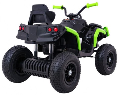 Quad ATV Air na akumulator dla dzieci Czarno-zielony + Koła pompowane + Radio MP3 + Wolny Start Quad ATV Air na akumulator dla dzieci Czarno-zielony + Koła pompowane + Radio MP3 + Wolny Start