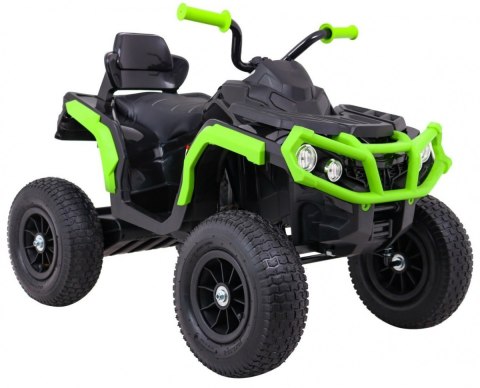 Quad ATV Air na akumulator dla dzieci Czarno-zielony + Koła pompowane + Radio MP3 + Wolny Start Quad ATV Air na akumulator dla dzieci Czarno-zielony + Koła pompowane + Radio MP3 + Wolny Start