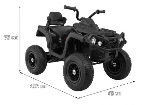 Quad ATV Air na akumulator dla dzieci Czarny + Koła pompowane + Radio MP3 + Wolny Start Quad ATV Air na akumulator dla dzieci Czarny + Koła pompowane + Radio MP3 + Wolny Start