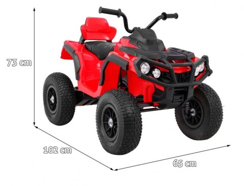Quad ATV Air na akumulator dla dzieci Czerwony+ Koła pompowane + Radio MP3 + Wolny Start Quad ATV Air na akumulator dla dzieci Czerwony+ Koła pompowane + Radio MP3 + Wolny Start
