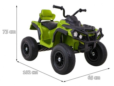 Quad ATV Air na akumulator dla dzieci Zielony + Koła pompowane + Radio MP3 + Wolny Start Quad ATV Air na akumulator dla dzieci Zielony + Koła pompowane + Radio MP3 + Wolny Start