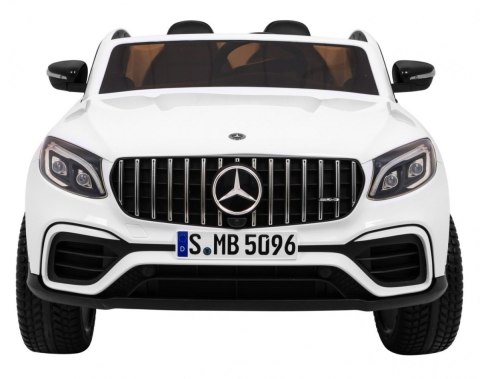 Auto Mercedes GLC 63S dla dzieci Biały + Napęd 4x4 + MP4 + LED + Ekoskóra + Wolny Start + EVA Auto Mercedes GLC 63S dla dzieci Biały + Napęd 4x4 + MP4 + LED + Ekoskóra + Wolny Start + EVA