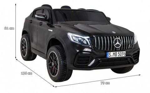 Auto Mercedes GLC 63S dla dzieci Czarny + Napęd 4x4 + MP4 + LED + Ekoskóra + Wolny Start + EVA Auto Mercedes GLC 63S dla dzieci Czarny + Napęd 4x4 + MP4 + LED + Ekoskóra + Wolny Start + EVA