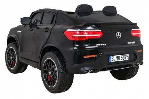 Auto Mercedes GLC 63S dla dzieci Czarny + Napęd 4x4 + MP4 + LED + Ekoskóra + Wolny Start + EVA Auto Mercedes GLC 63S dla dzieci Czarny + Napęd 4x4 + MP4 + LED + Ekoskóra + Wolny Start + EVA