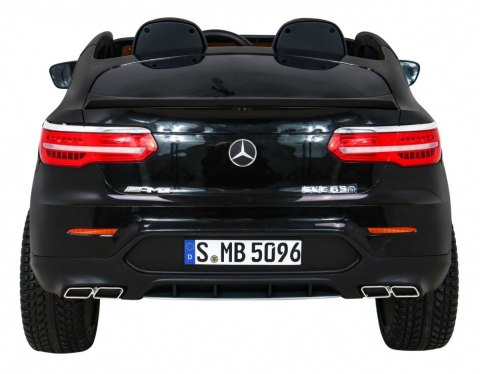 Auto Mercedes GLC 63S dla dzieci Czarny + Napęd 4x4 + MP4 + LED + Ekoskóra + Wolny Start + EVA Auto Mercedes GLC 63S dla dzieci Czarny + Napęd 4x4 + MP4 + LED + Ekoskóra + Wolny Start + EVA
