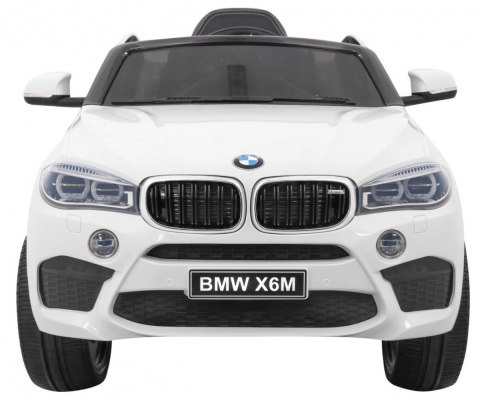 BMW X6M Elektryczne Autko dla dzieci Biały + Pilot + EVA + Wolny Start + Panel audio + LED BMW X6M Elektryczne Autko dla dzieci Biały + Pilot + EVA + Wolny Start + Panel audio + LED