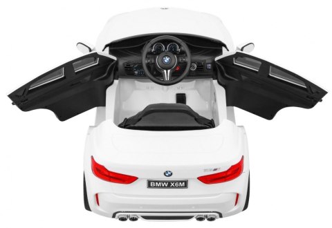 BMW X6M Elektryczne Autko dla dzieci Biały + Pilot + EVA + Wolny Start + Panel audio + LED BMW X6M Elektryczne Autko dla dzieci Biały + Pilot + EVA + Wolny Start + Panel audio + LED