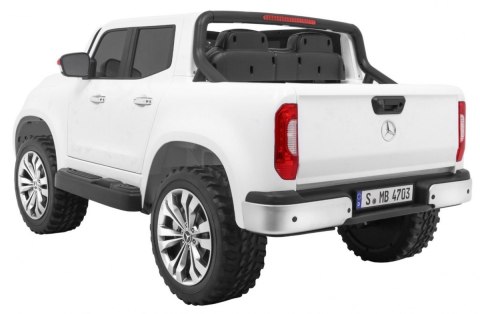 Mercedes Benz X-Class dla dzieci Biały + Pilot + Napęd 4x4 + MP4 + Bagażnik + LED + EVA Mercedes Benz X-Class dla dzieci Biały + Pilot + Napęd 4x4 + MP4 + Bagażnik + LED + EVA