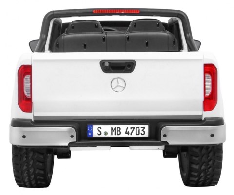 Mercedes Benz X-Class dla dzieci Biały + Pilot + Napęd 4x4 + MP4 + Bagażnik + LED + EVA Mercedes Benz X-Class dla dzieci Biały + Pilot + Napęd 4x4 + MP4 + Bagażnik + LED + EVA