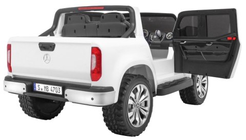 Mercedes Benz X-Class dla dzieci Biały + Pilot + Napęd 4x4 + MP4 + Bagażnik + LED + EVA Mercedes Benz X-Class dla dzieci Biały + Pilot + Napęd 4x4 + MP4 + Bagażnik + LED + EVA