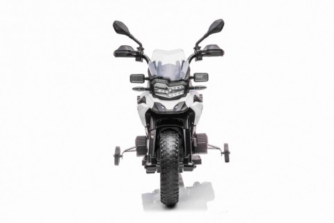 Motor BMW F850 GS na akumulator dla dzieci Biały + Kółka pomocnicze + Audio LED + Wolny Start + EVA Motor BMW F850 GS na akumulator dla dzieci Biały + Kółka pomocnicze + Audio LED + Wolny Start + EVA