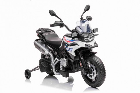 Motor BMW F850 GS na akumulator dla dzieci Biały + Kółka pomocnicze + Audio LED + Wolny Start + EVA Motor BMW F850 GS na akumulator dla dzieci Biały + Kółka pomocnicze + Audio LED + Wolny Start + EVA