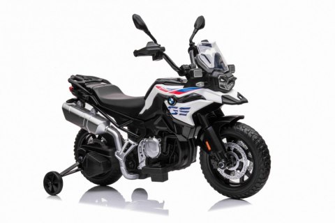 Motor BMW F850 GS na akumulator dla dzieci Biały + Kółka pomocnicze + Audio LED + Wolny Start + EVA Motor BMW F850 GS na akumulator dla dzieci Biały + Kółka pomocnicze + Audio LED + Wolny Start + EVA