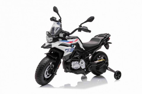Motor BMW F850 GS na akumulator dla dzieci Biały + Kółka pomocnicze + Audio LED + Wolny Start + EVA Motor BMW F850 GS na akumulator dla dzieci Biały + Kółka pomocnicze + Audio LED + Wolny Start + EVA