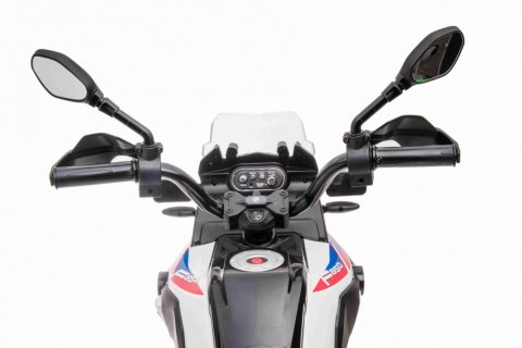 Motor BMW F850 GS na akumulator dla dzieci Biały + Kółka pomocnicze + Audio LED + Wolny Start + EVA Motor BMW F850 GS na akumulator dla dzieci Biały + Kółka pomocnicze + Audio LED + Wolny Start + EVA