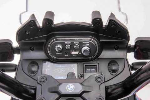 Motor BMW F850 GS na akumulator dla dzieci Biały + Kółka pomocnicze + Audio LED + Wolny Start + EVA Motor BMW F850 GS na akumulator dla dzieci Biały + Kółka pomocnicze + Audio LED + Wolny Start + EVA