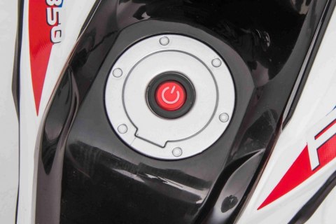 Motor BMW F850 GS na akumulator dla dzieci Biały + Kółka pomocnicze + Audio LED + Wolny Start + EVA Motor BMW F850 GS na akumulator dla dzieci Biały + Kółka pomocnicze + Audio LED + Wolny Start + EVA
