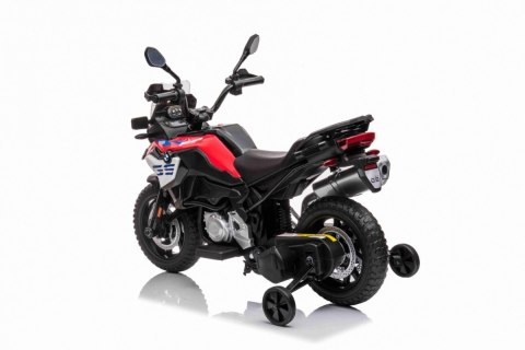 Motor BMW F850 GS na akumulator dla dzieci Czerwony + Kółka pomocnicze + Audio LED + Wolny Start + EVA Motor BMW F850 GS na akumulator dla dzieci Czerwony + Kółka pomocnicze + Audio LED + Wolny Start + EVA