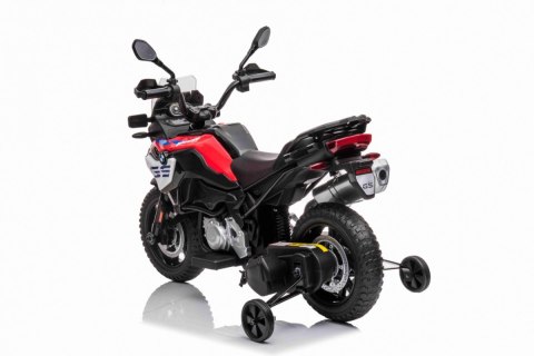 Motor BMW F850 GS na akumulator dla dzieci Czerwony + Kółka pomocnicze + Audio LED + Wolny Start + EVA Motor BMW F850 GS na akumulator dla dzieci Czerwony + Kółka pomocnicze + Audio LED + Wolny Start + EVA