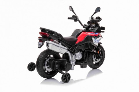 Motor BMW F850 GS na akumulator dla dzieci Czerwony + Kółka pomocnicze + Audio LED + Wolny Start + EVA Motor BMW F850 GS na akumulator dla dzieci Czerwony + Kółka pomocnicze + Audio LED + Wolny Start + EVA