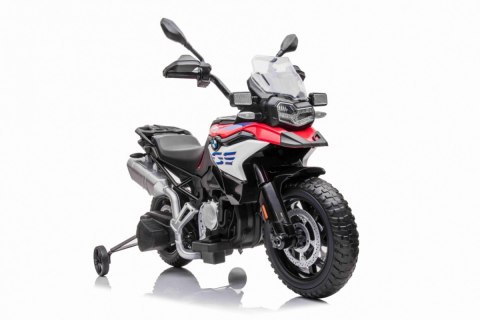 Motor BMW F850 GS na akumulator dla dzieci Czerwony + Kółka pomocnicze + Audio LED + Wolny Start + EVA Motor BMW F850 GS na akumulator dla dzieci Czerwony + Kółka pomocnicze + Audio LED + Wolny Start + EVA