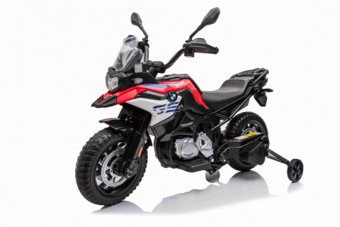 Motor BMW F850 GS na akumulator dla dzieci Czerwony + Kółka pomocnicze + Audio LED + Wolny Start + EVA Motor BMW F850 GS na akumulator dla dzieci Czerwony + Kółka pomocnicze + Audio LED + Wolny Start + EVA
