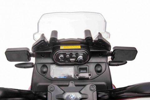 Motor BMW F850 GS na akumulator dla dzieci Czerwony + Kółka pomocnicze + Audio LED + Wolny Start + EVA Motor BMW F850 GS na akumulator dla dzieci Czerwony + Kółka pomocnicze + Audio LED + Wolny Start + EVA