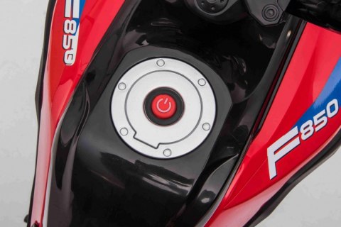 Motor BMW F850 GS na akumulator dla dzieci Czerwony + Kółka pomocnicze + Audio LED + Wolny Start + EVA Motor BMW F850 GS na akumulator dla dzieci Czerwony + Kółka pomocnicze + Audio LED + Wolny Start + EVA