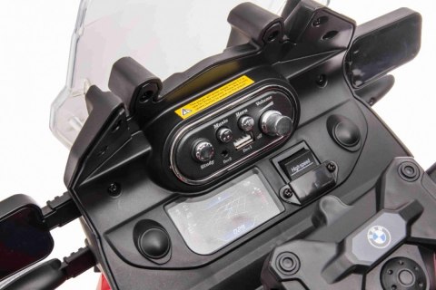 Motor BMW F850 GS na akumulator dla dzieci Czerwony + Kółka pomocnicze + Audio LED + Wolny Start + EVA Motor BMW F850 GS na akumulator dla dzieci Czerwony + Kółka pomocnicze + Audio LED + Wolny Start + EVA