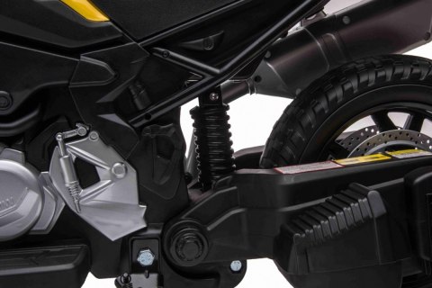 Motor BMW F850 GS na akumulator dla dzieci Żółty + Kółka pomocnicze + Audio LED + Wolny Start + EVA Motor BMW F850 GS na akumulator dla dzieci Żółty + Kółka pomocnicze + Audio LED + Wolny Start + EVA
