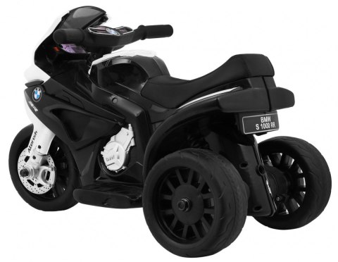 Motor BMW S1000 RR Mini na akumulator dla dzieci Czarny + 3 koła + Dźwięki + LED Motor BMW S1000 RR Mini na akumulator dla dzieci Czarny + 3 koła + Dźwięki + LED