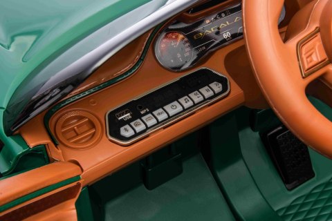 Autko Bentley Bacalar na akumulator dla dzieci Zielony + Pilot + EVA + Wolny Start + Audio LED Autko Bentley Bacalar na akumulator dla dzieci Zielony + Pilot + EVA + Wolny Start + Audio LED