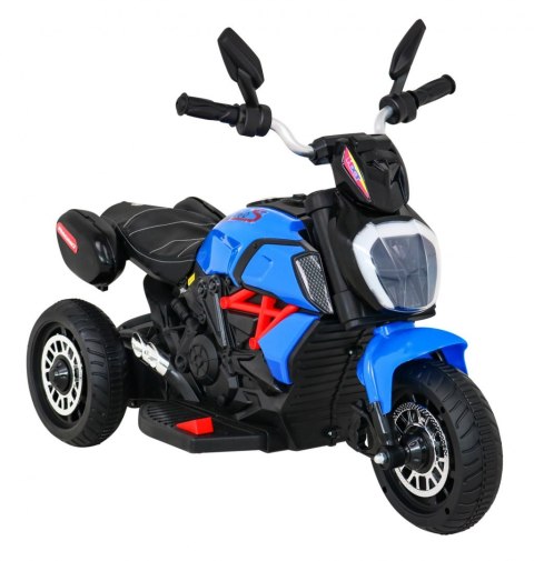 Motorek Fast Tourist na akumulator dla dzieci Niebieski + Audio + Światła + Ekoskóra Motorek Fast Tourist na akumulator dla dzieci Niebieski + Audio + Światła + Ekoskóra