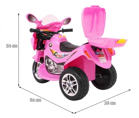 Motorek Trójkołowy BJX-088 elektryczny dla najmłodszych Różowy + Dźwięki + Światła Motorek Trójkołowy BJX-088 elektryczny dla najmłodszych Różowy + Dźwięki + Światła