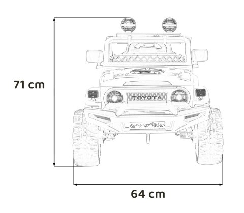 Toyota FJ Cruiser dla dzieci Biały + Pilot + Napęd 4x4 + Audio LED + EVA + Wolny Start Toyota FJ Cruiser dla dzieci Biały + Pilot + Napęd 4x4 + Audio LED + EVA + Wolny Start